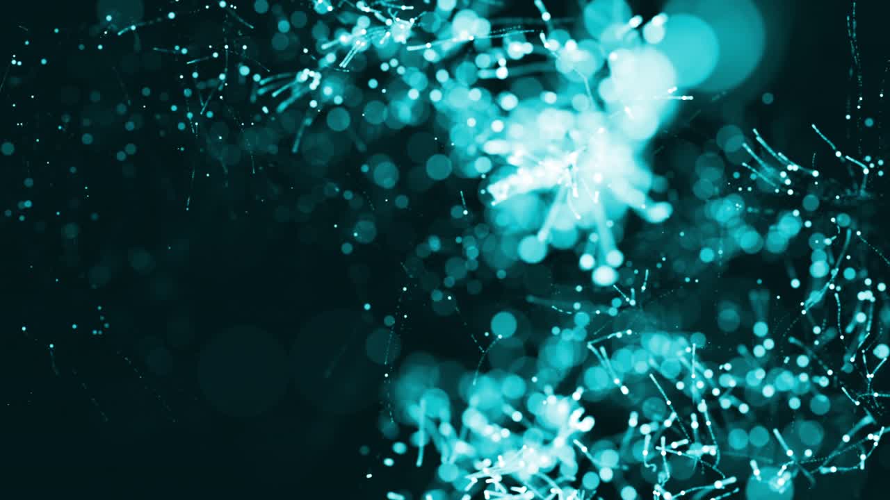 추상 과학 기술 배경 파란색 디지털 입자 파동 움직임 검은색 미래 지점 파동 빅 데이터 4k 3d 렌더링 추상 디지털 파동 애니메이션 기술 비즈니스 프레젠테이션