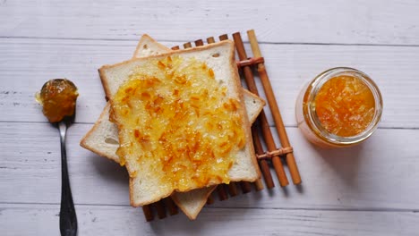 orange marmalade on toast