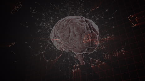animation of human brain and mathematical data processing
