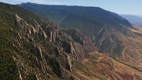 aerial footage showcasing the raw and untamed beauty of rock formations in the american west.