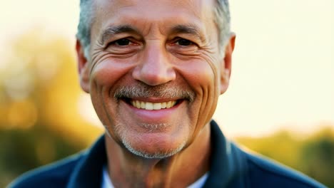 un hombre mayor sonriente mira a la cámara.