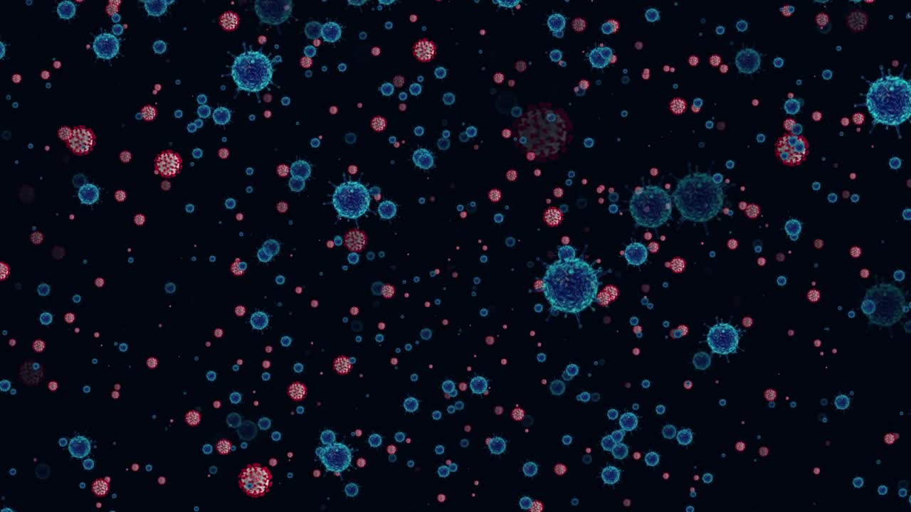 fondo de movimiento de animación de coronavirus