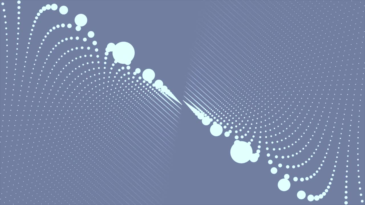 기술 네트워크의 추상적인 배경: 회전 및 비행의 애니메이션 추상적인 박이는 점 연결 네트워크