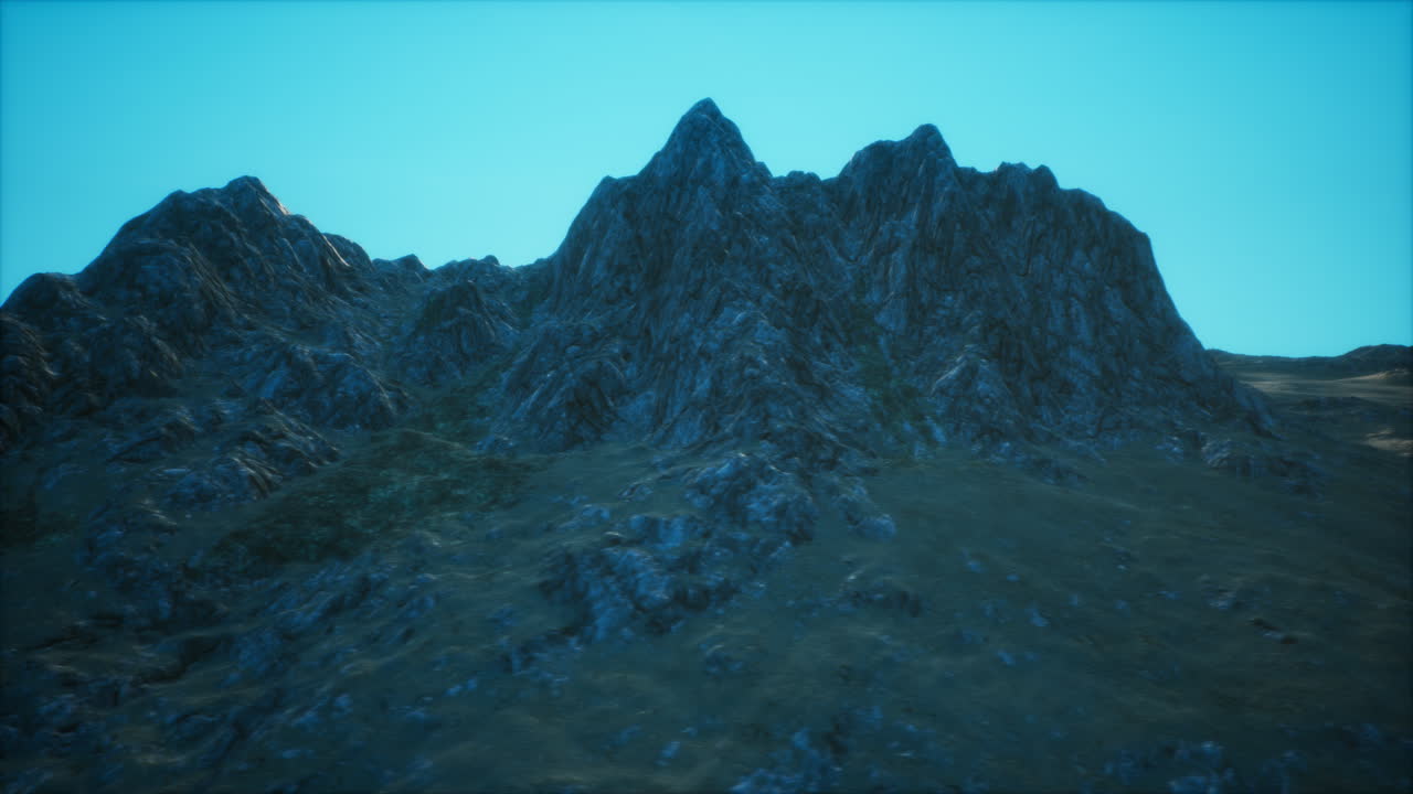 바위 계곡에서 해가 지는 것