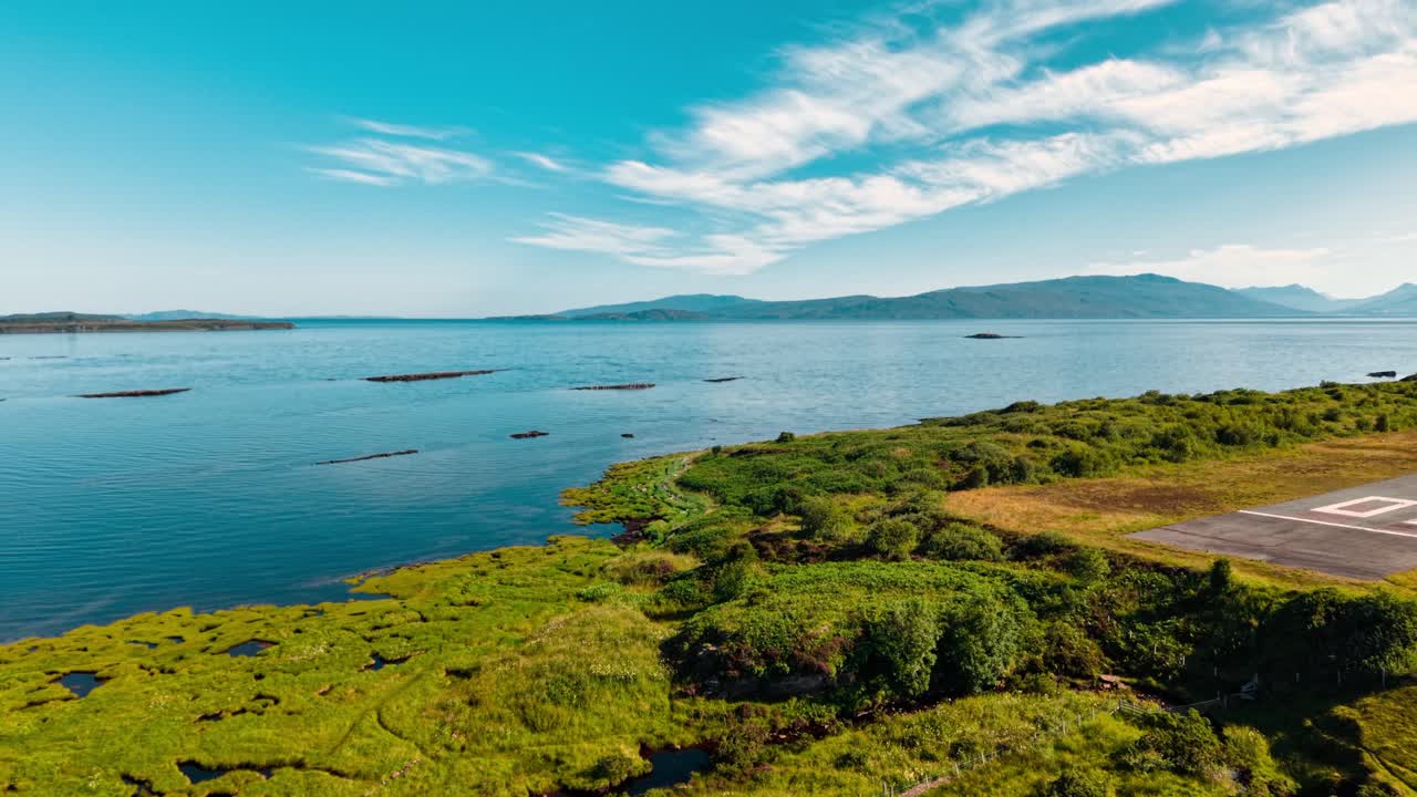 Scenic Coastal Landscape with Mountains