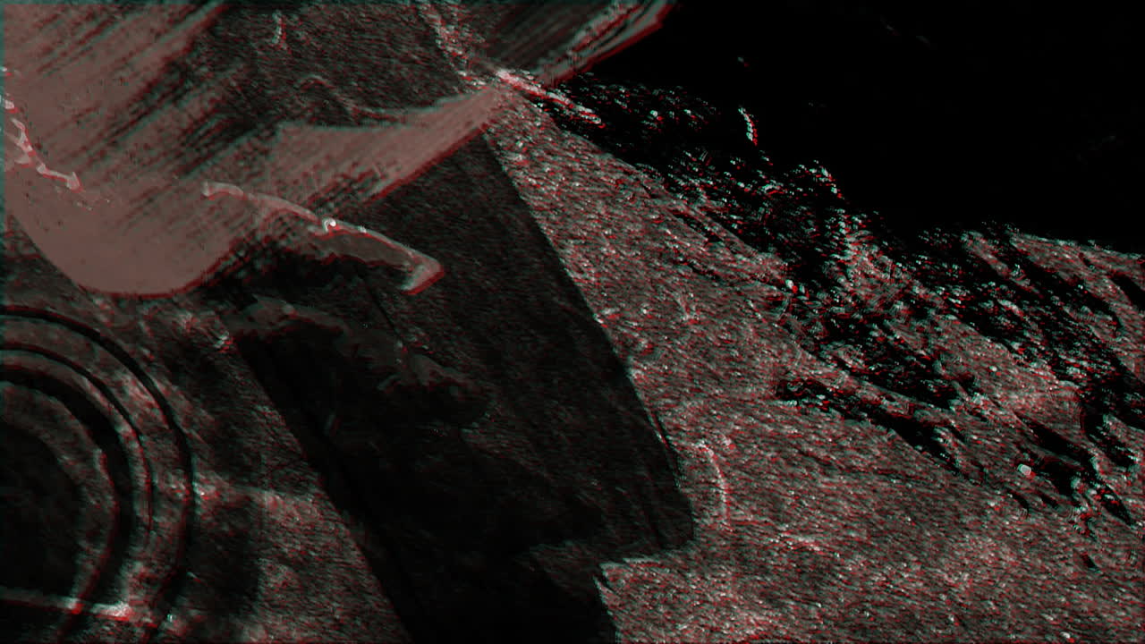 animación de movimiento y cambio de textura naranja y espacio de copia en fondo negro