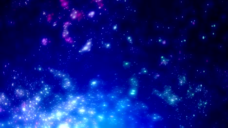 colorful glowing particles background loop