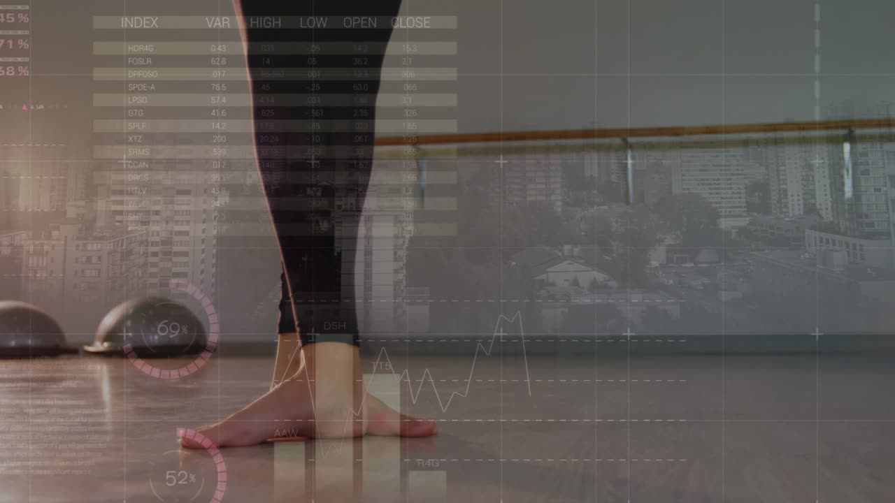 Animación de procesamiento de datos sobre jugadores de fútbol americano