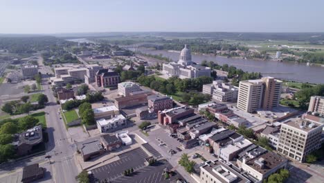 discover the charm of jefferson city's skyline and the iconic capitol building from a bird's eye view.