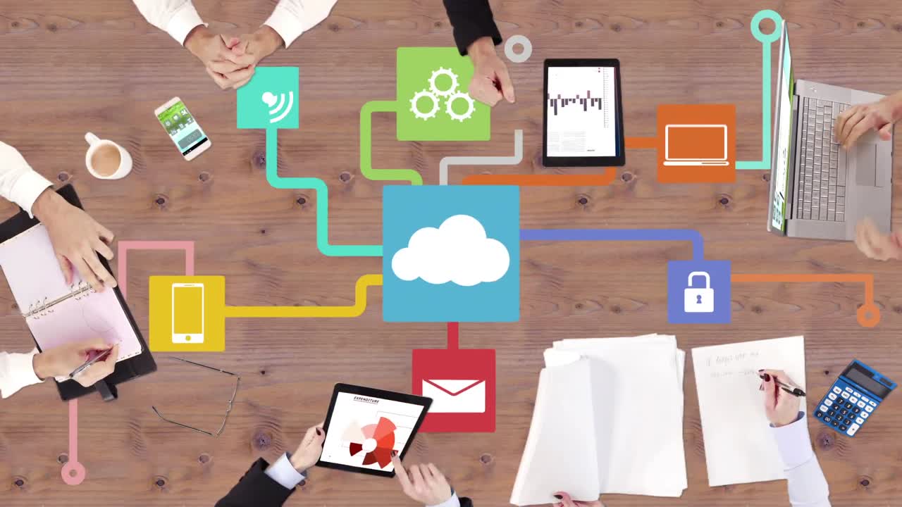 gente de negocios manos trabajando