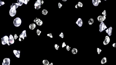 falling diamond slow over dark background