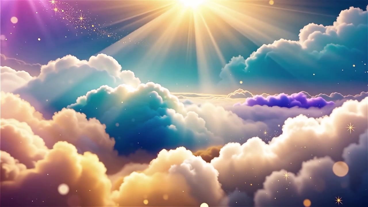 Christian Heavenly Light Worship Background