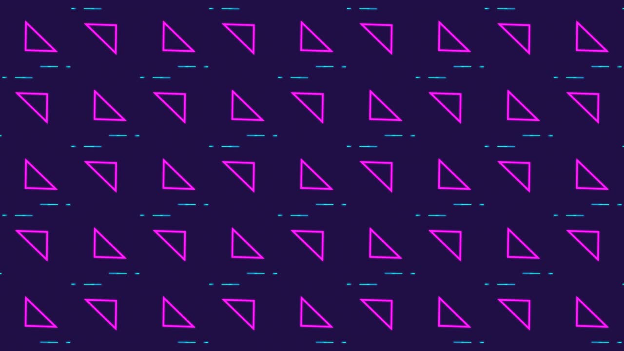 Pink Neon triangle seamless motion background