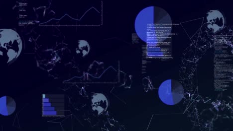 animation of data processing on black background