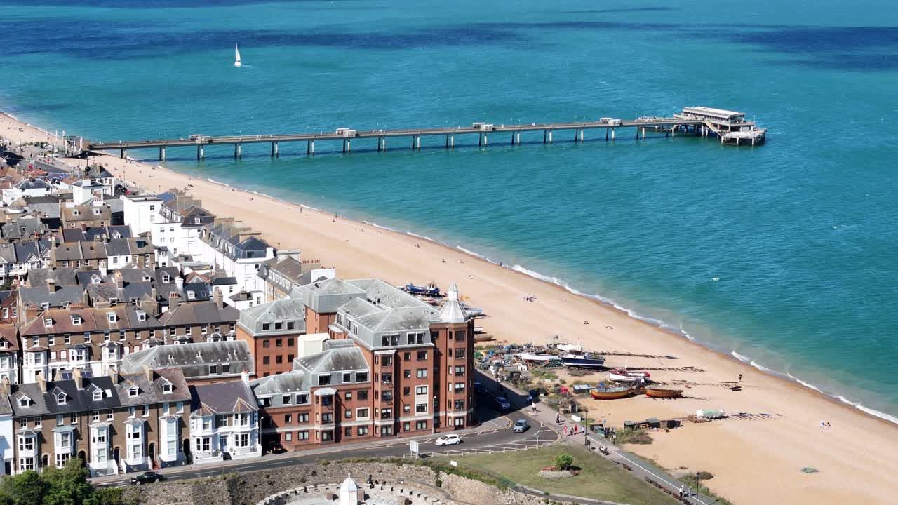 Deal Castle and town Kent UK drone,aerial