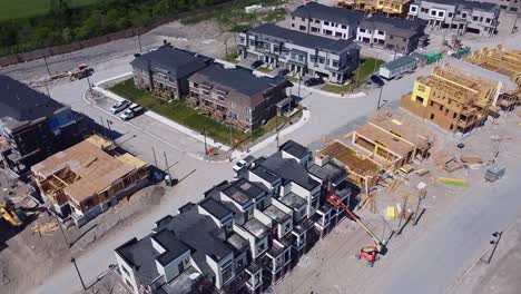 new homes being built in rural townhouse development near waterfront