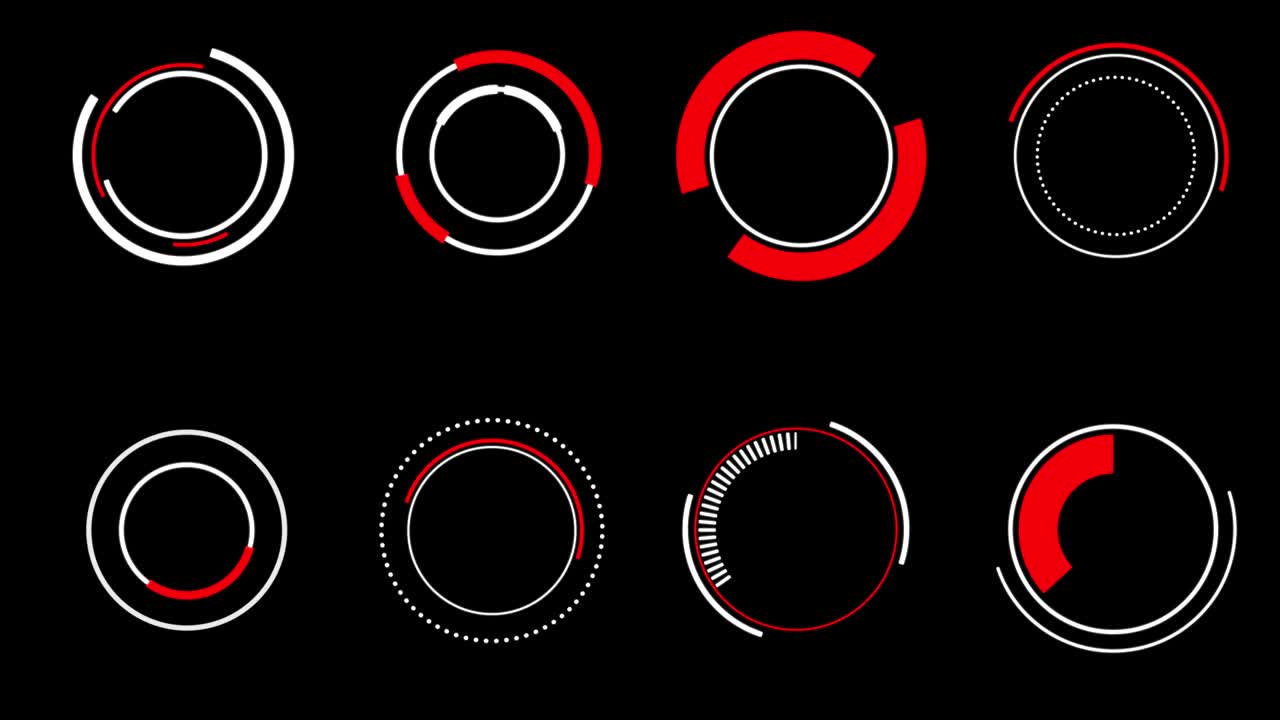 사용자 인터페이스에 대한 애니메이션 그래픽 미래의 hud 요소를 설정합니다.