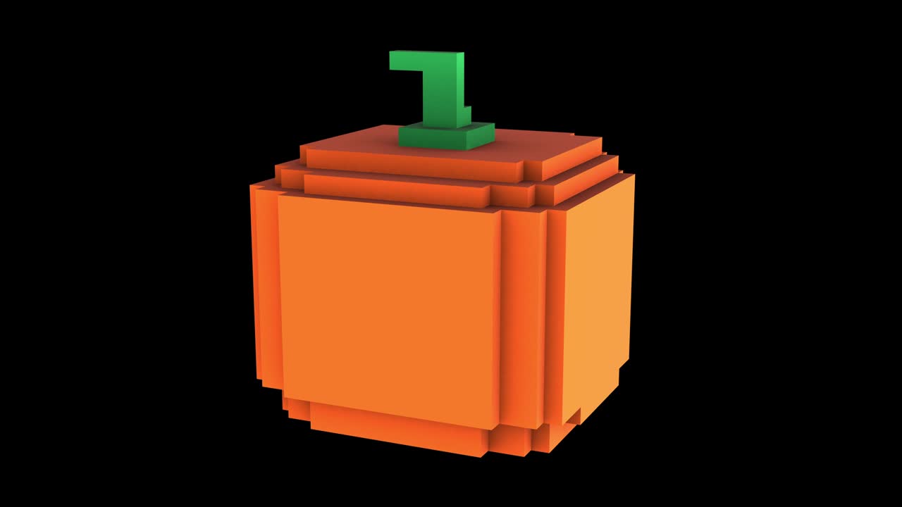 voxel halloween jack - rotación en bucle