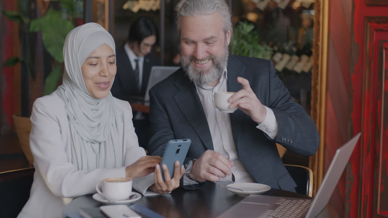 reunión de negocios en un café