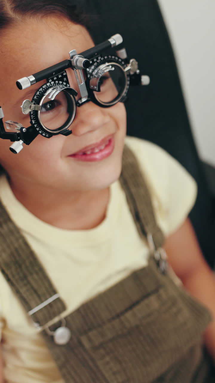 Child undergoing an eye exam
