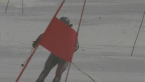 alpine skier running a downhill course 13