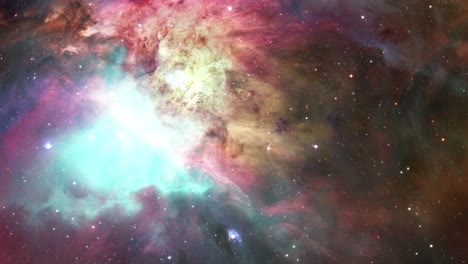 an animation of space nebula