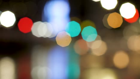 Nachtverkehr-Bokeh-Kamera-Unschärfehintergrund-In-Melbourne-Defocus-Nachtverkehr