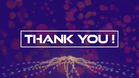 Animation-of-thank-you-text-over-colorful-lights-on-blue-background