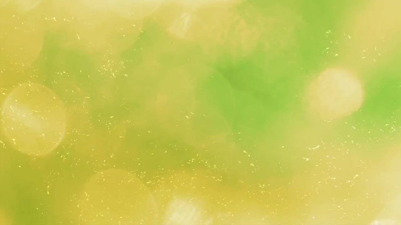 抽象的な緑と黄色のライトリークとボケオーバーレイ