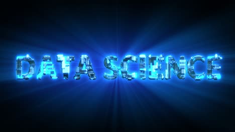 ciencia de datos azul brillante texto cibernético digital, aislado - video de bucle