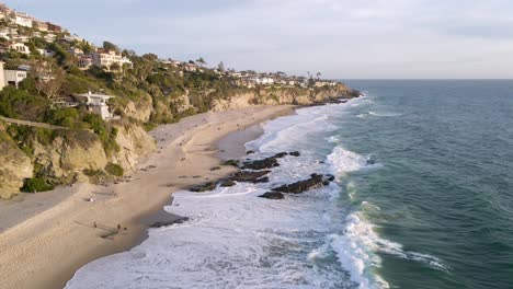 people walk on thousand steps laguna beach in late afternoon, california