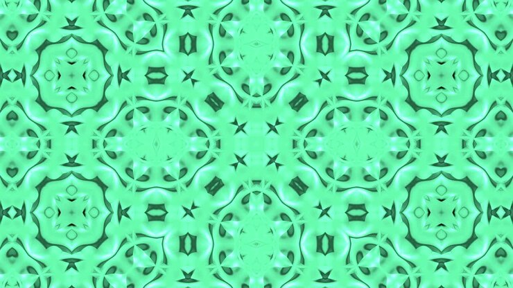 3d Looped abstract ornate decorative background. Hypnotic trendy kaleidoscope.