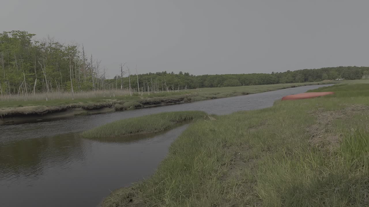 Scarborough, Maine salt marsh home to a variety of birds. Hikers and bikers enjoy the over 3.5 miles of trails