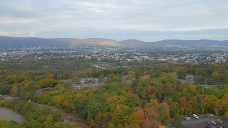 an aerial view over stunning pennsylvania in the outskirts of philadelphia