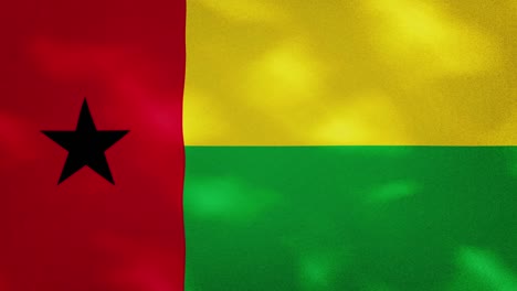 guinea bissau densa tela de la bandera ondulaciones, bucle de fondo