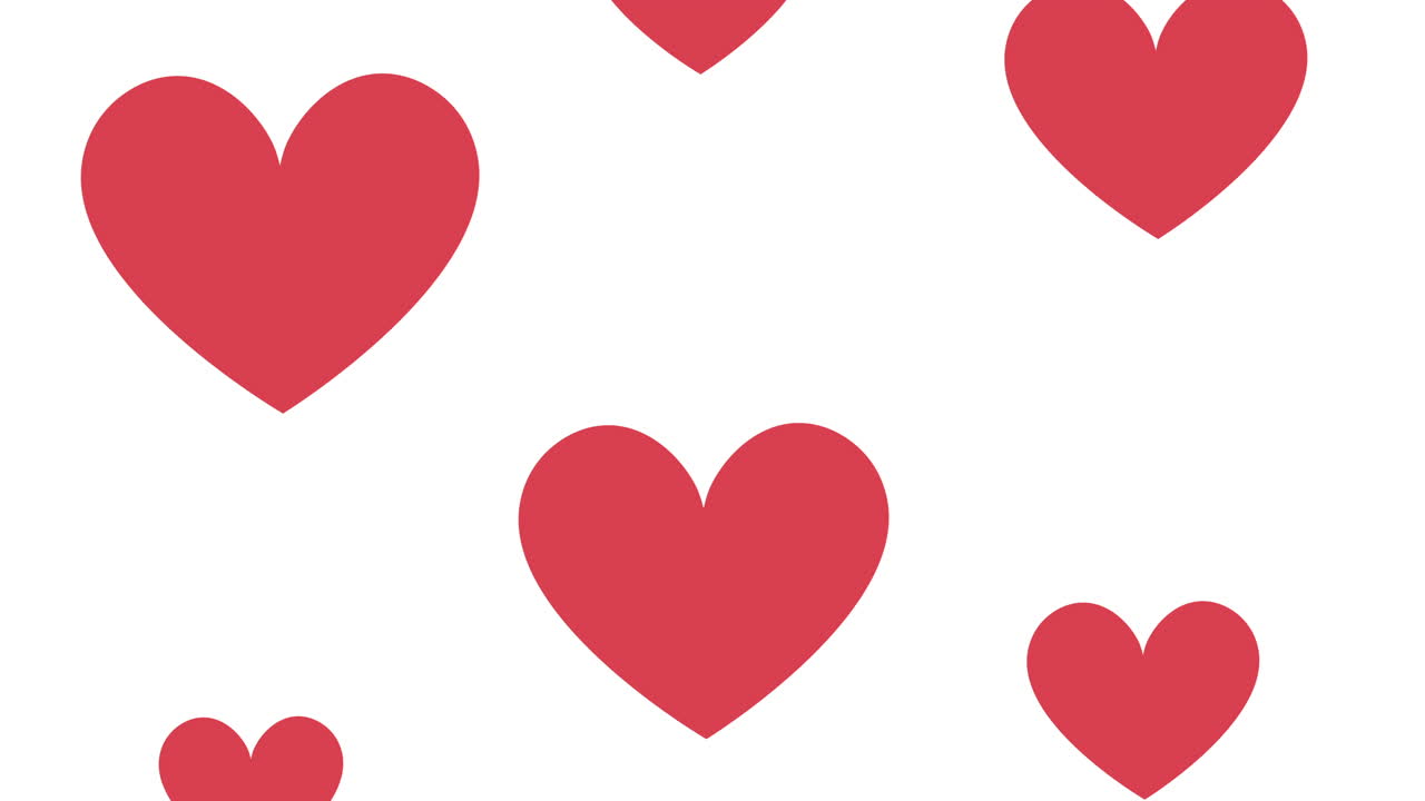 sfondo animato del modello di amore dei cuori