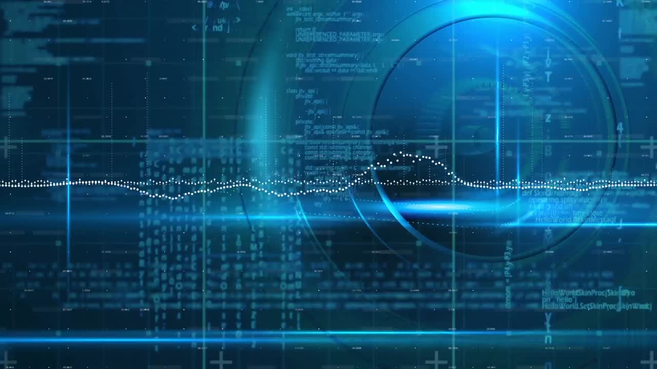 범위 스캐닝과 데이터 처리의 애니메이션