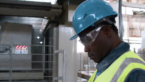 man in a marble factory