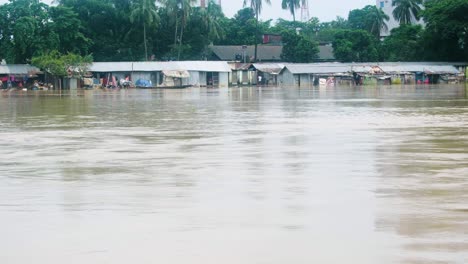 flooded village