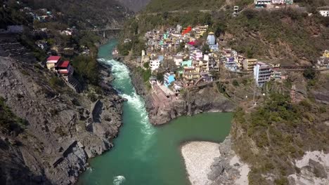 AERIAL:-Ganga-river-in-Rishikesh-India