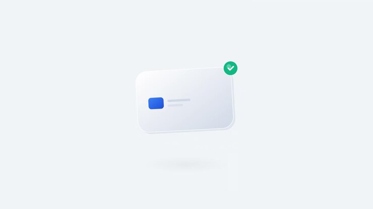 Animated Credit Card Icon with Success Checkmark