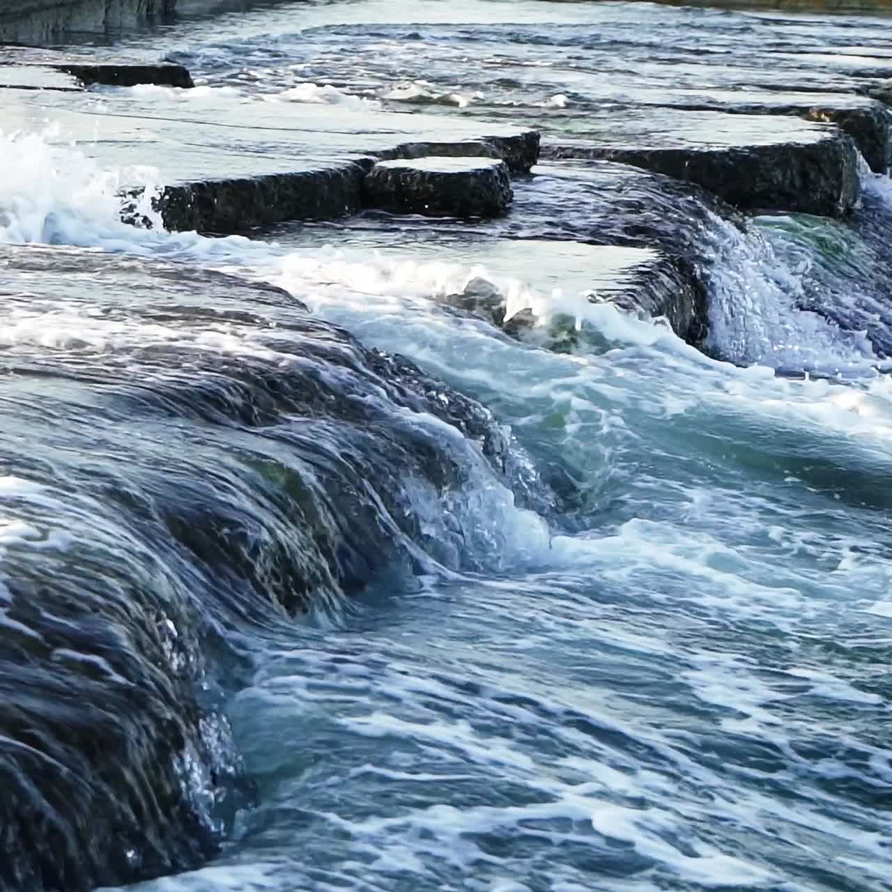 Wave and drops at the beach