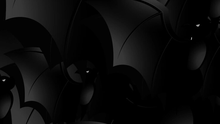 Halloween Bat - Halloween concept - Bats flapping their wings upwards - Loopable - Hundreds of bat rush upwards - Halloween - Halloween flying bats endless loop - Bat Loopable - Black Background - White Color - А flock of bats