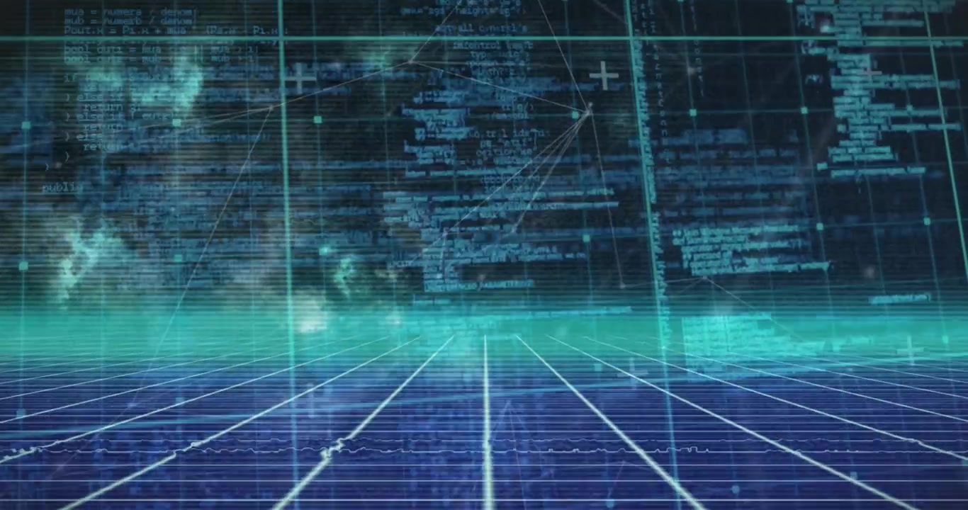 Video shows light trails on black background, symbolizing global tech connections.
