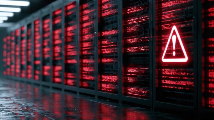 Avviso Critico: Sala Server in Difficoltà Mentre un Allarme Rosso Segnala un Pericolo Imminente, Evidenziando le Vulnerabilità della Rete e la Necessità di Attenzione Urgente
