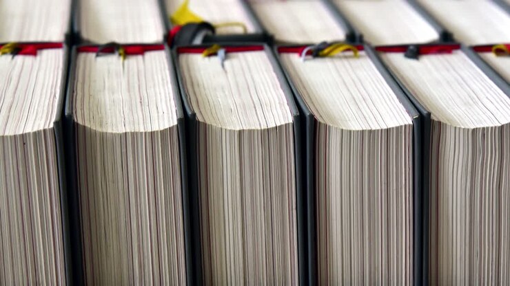 close up of the arrangement of bible books
