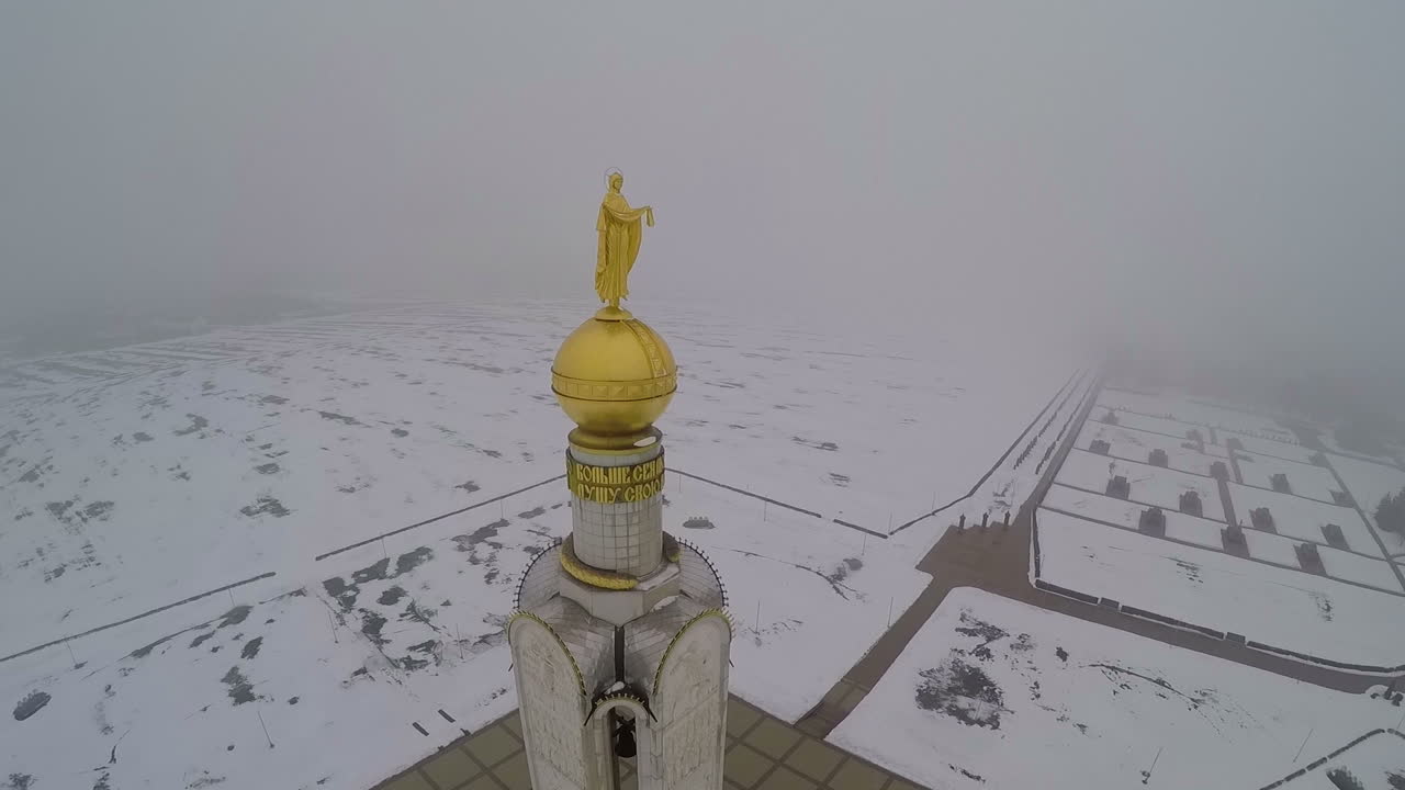 el campanario en prokhorovka kursk vista aérea saliente