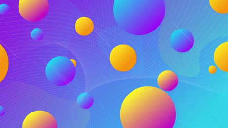 fondo coloreado con globos en un gradiente.