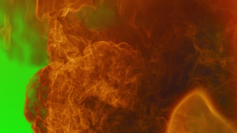 fiery gates of hell, seamless loop, green screen chromakey 4k