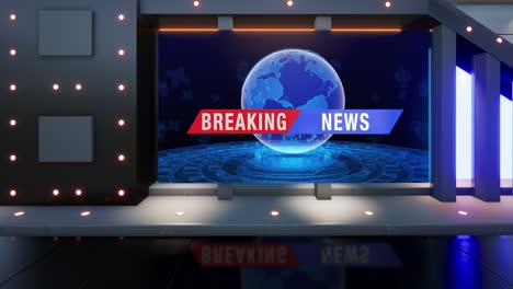 news tv studio set - virtual green screen background loop